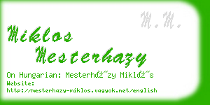 miklos mesterhazy business card